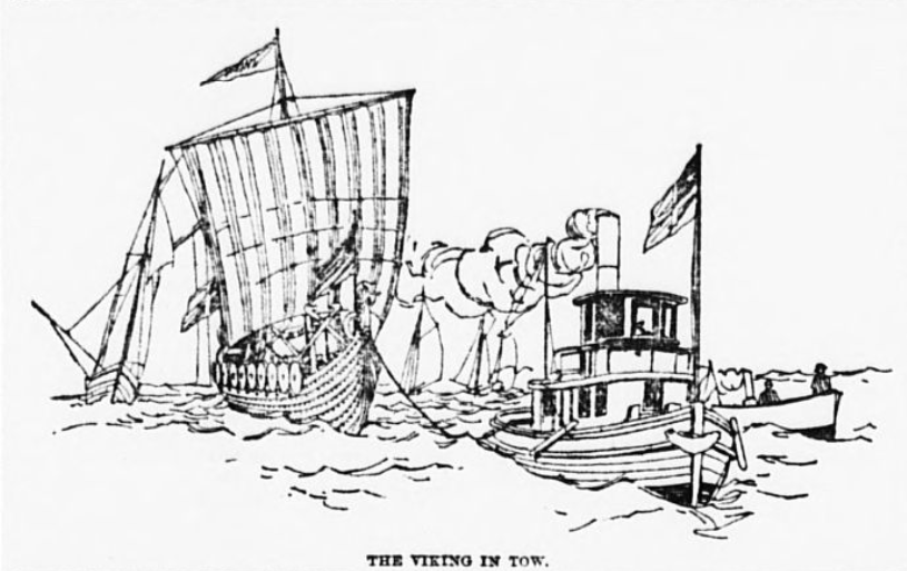 A drawing of a ship and a boat

Description automatically generated