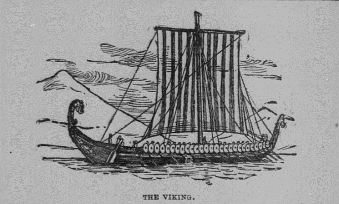 A drawing of a viking ship

Description automatically generated