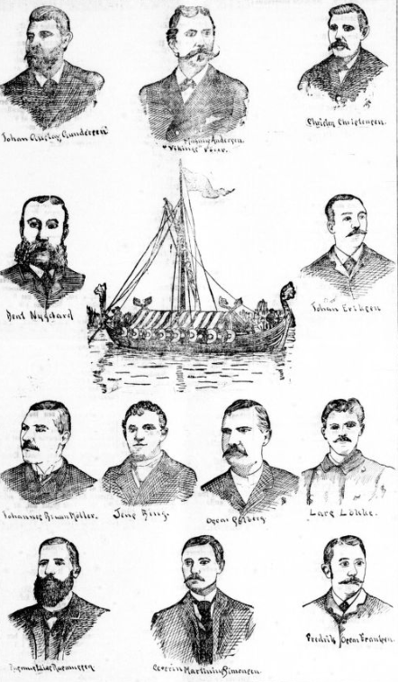 A group of men with mustaches and a boat

Description automatically generated