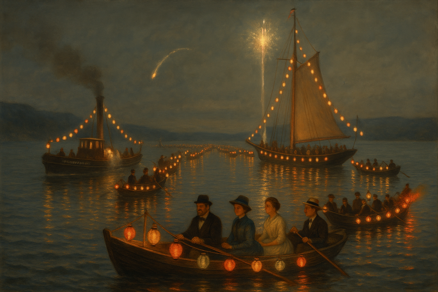 A group of people in boats on water

AI-generated content may be incorrect.